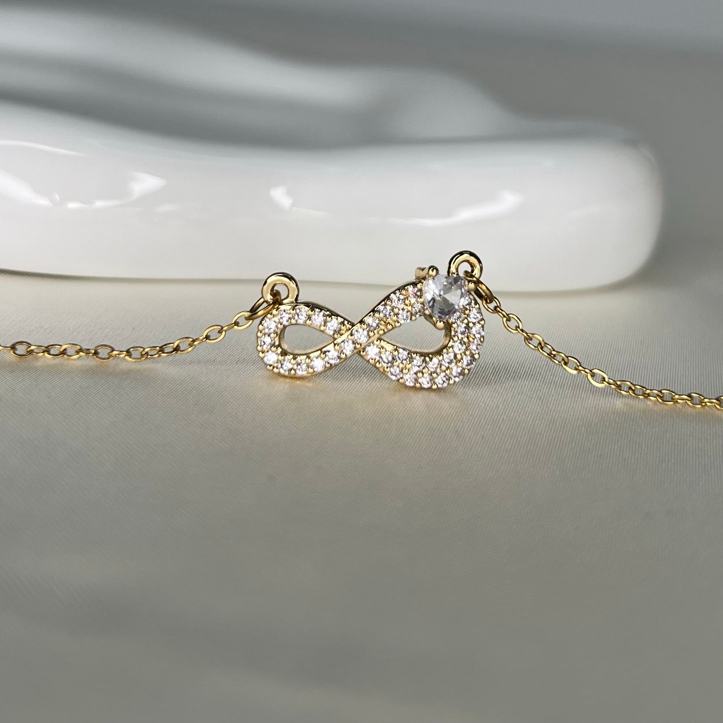 Infinity Necklace-18K Gold-Plated