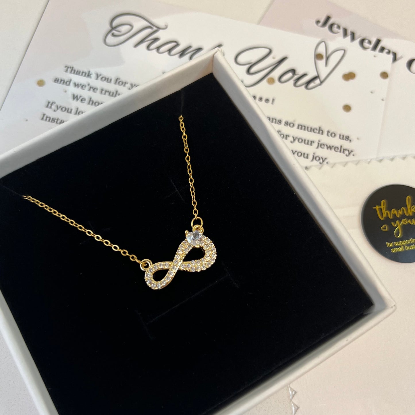 Infinity Necklace-18K Gold-Plated