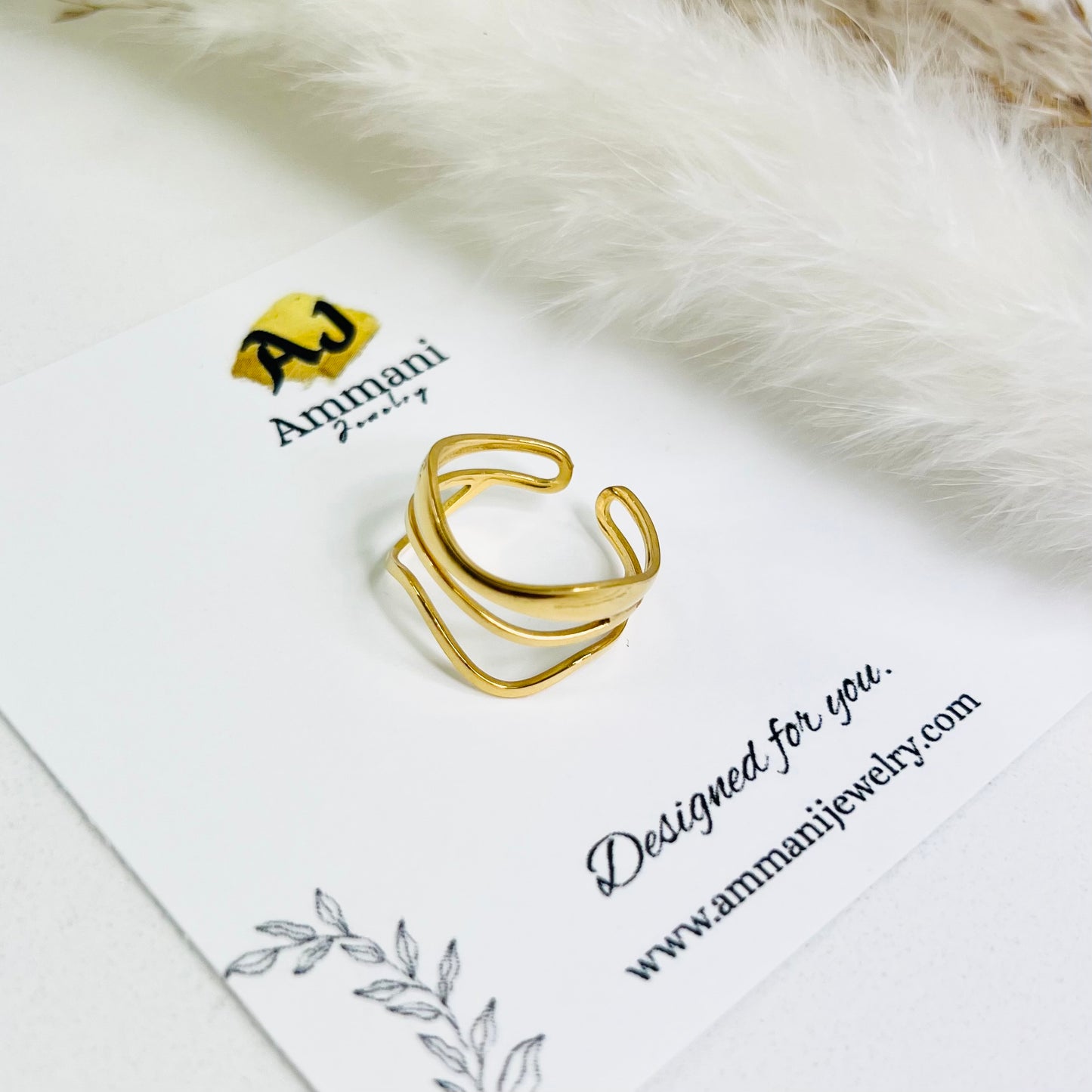 Wavy adjustable Ring